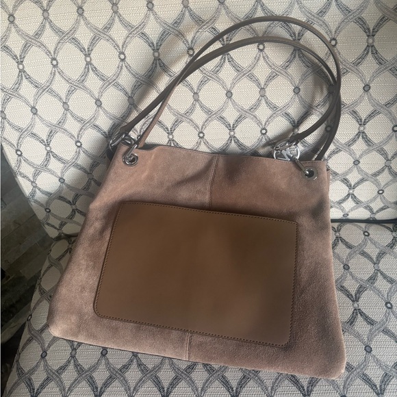 NWOT Michael Kors Brown Suede Shoulder Bag - Picture 6 of 10